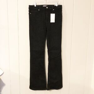Zara Black Jeans Flare Leg Mid Rise Size 12/44 NWT